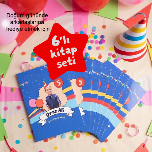 Party Boy Konsept 6'lı Etkinlik Kitap Seti / Çocuğa Özel