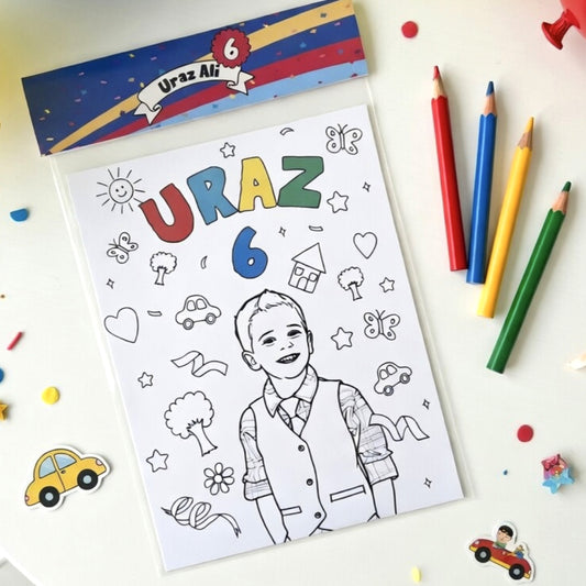Kişiye Özel Boyama Kartı Seti (1 Adet)