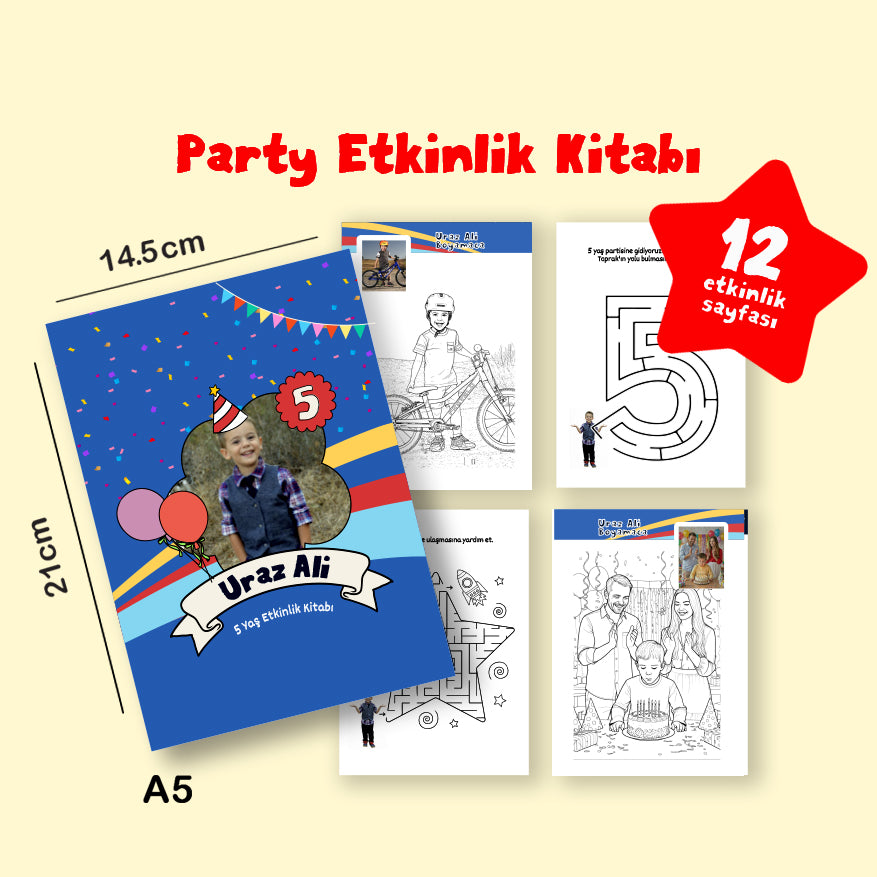 Party Boy Konsept 6'lı Etkinlik Kitap Seti / Çocuğa Özel