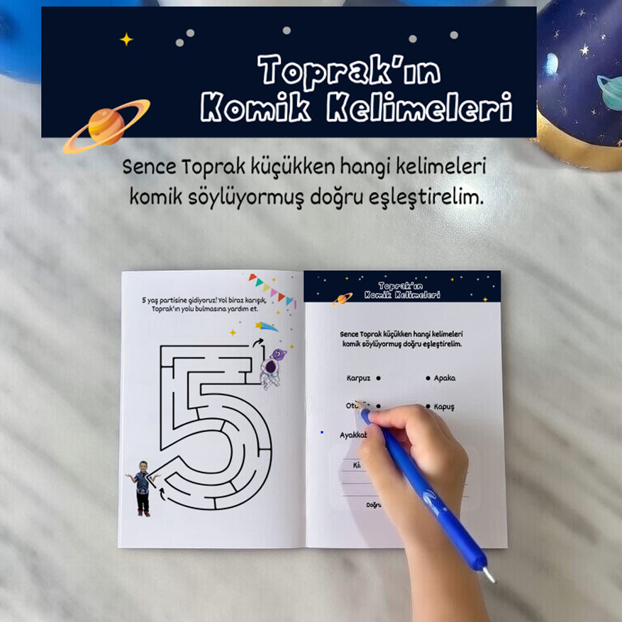 Uzay Konsept 6'lı Etkinlik Kitabı / Çocuğa Özel