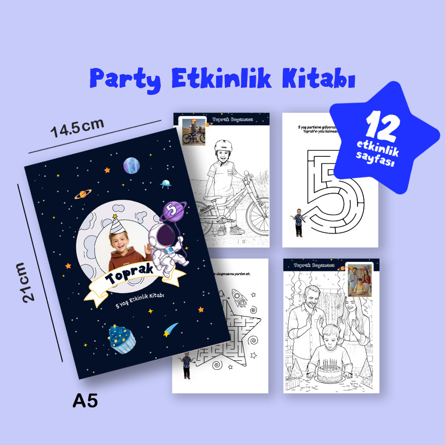 Uzay Konsept 6'lı Etkinlik Kitabı / Çocuğa Özel