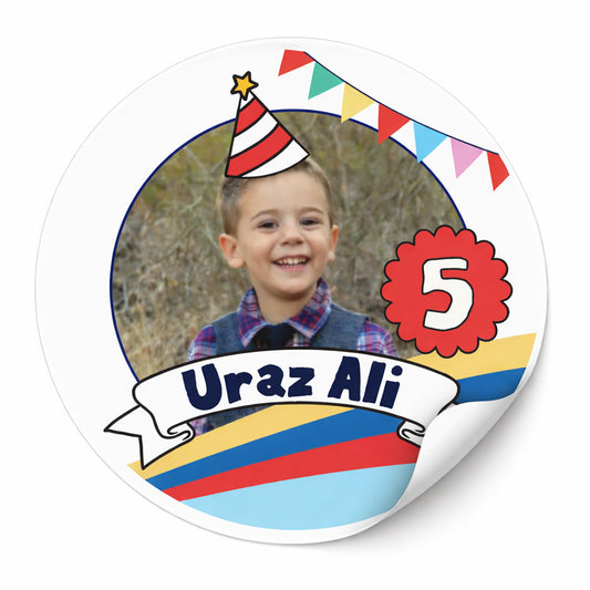 Party Boy 24'lü Sticker / 6 Cm Çap